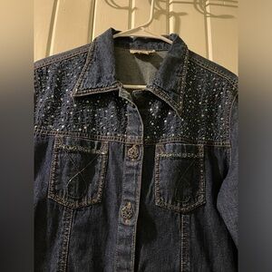 Bling Embellished Jean jacket- medium like new